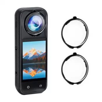 Lot de 2 protections d'objectif en verre trempé PULUZ pour Insta360 X5 / Pu749t