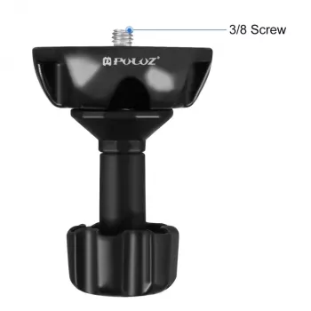 Adaptateur de trépied bol 75mm PULUZ avec filetages 1/4 pouce et 3/8 pouce, noir (PU3503)