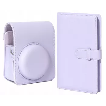 Kit étui photo et album photo LOVEINSTANT pour Fujifilm Instax Mini 13 - violet