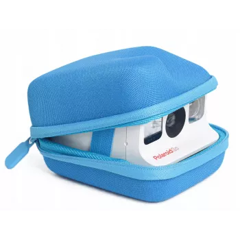 LOVEINSTANT Étui de protection rigide pour appareil photo instantané Polaroid Go - Bleu