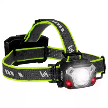 VAYOX VA0103 Lampe frontale rechargeable, 1200 lm, SST40, capteur de mouvement, fonction banque d'alimentation