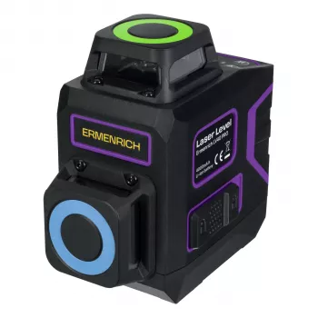 Niveau laser Ermenrich LV40 PRO, faisceau vert, 2 lignes, portée 20 m