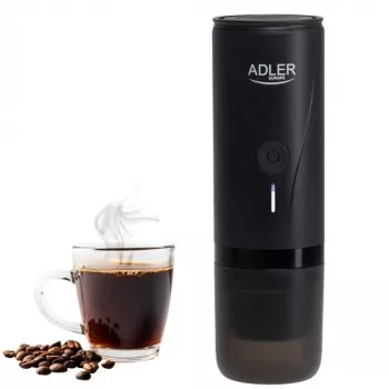 Machine à café portable Adler AD 4400, 20 bar, noire