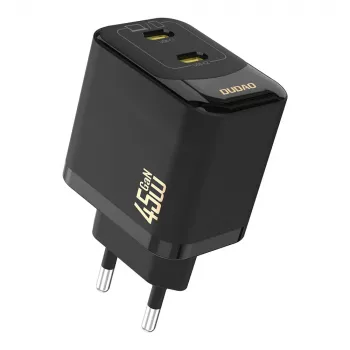 Dudao A28PEU GaN 45W PD 2xUSB-C Wall Charger Black