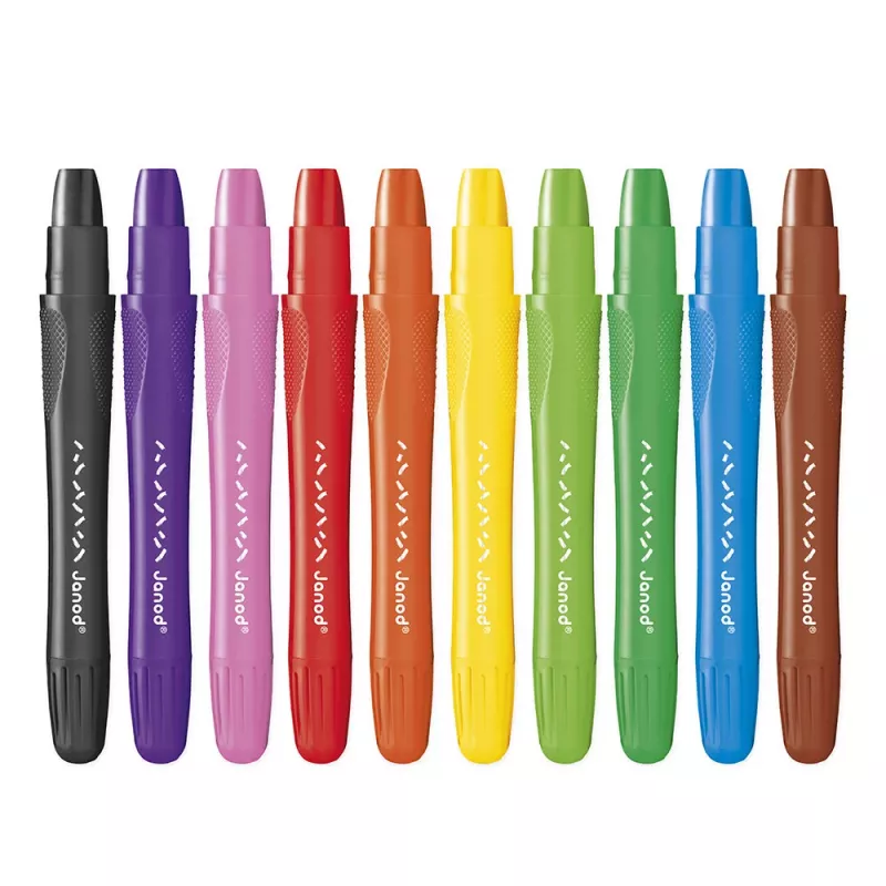 Crayons gel Janod 10 couleurs 3+