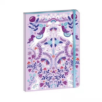 Carnet Janod Unicorn Dreamland avec élastique, 6+