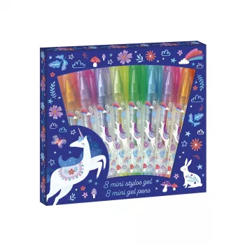 Stylos gel Janod Gel Pens Mini 8 couleurs Unicorns Dreamland 6+