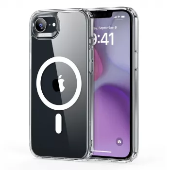 Coque ESR Classic Hybrid HaloLock MagSafe pour iPhone 16e / 17e, transparente