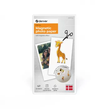 Papier photo magnétique Denver PMP-64 pour MCP-6010 - 10 feuilles brillantes 2x3 pouces