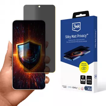 3MK Silky Matt Privacy - Protecteur d'écran mat confidentialité pour Samsung Galaxy S25 Edge
