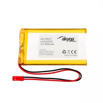 Akyga AKY0827 LP405090 batterie Li-Po 3,7 V 1800 mAh, PCM, JST 2,54 2 broches, 150 mm