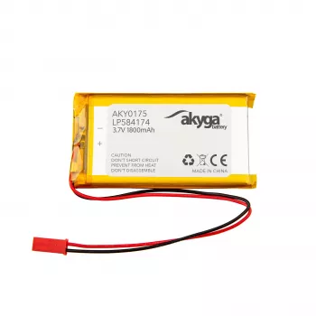 Akyga AKY0157 LP584174 batterie Li-Po 3,7 V 1800 mAh, PCM, JST 2,54 2 broches, 150 mm