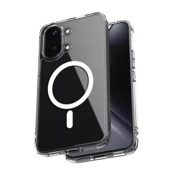 Coque Crong Hybrid Clear Magnetic pour Xiaomi POCO X8 Pro Max 5G, transparente, compatible MagSafe
