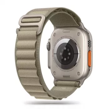 TECH-PROTECT NYLON PRO Bracelet Apple Watch 6 / 7 / 8 / 9 / 10 / SE / Ultra 1 / 2 (44 / 45 / 46 / 49 mm) Titane/Olive