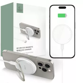 Tech-Protect QI15W-A33 Chargeur sans fil MagSafe 15W Blanc
