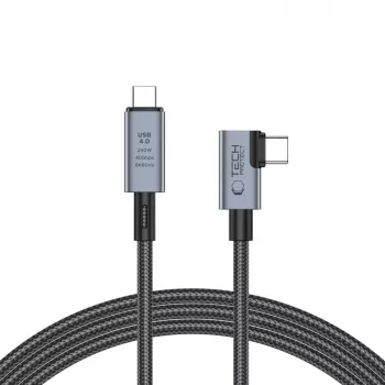 TECH-PROTECT ULTRABOOST MAX « L » Câble USB 4.0 8K 40Gbps USB-C PD 240W 150cm Gris
