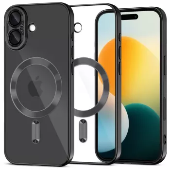 Coque arrière Tech-Protect MagFlex MagSafe pour iPhone 17 noir brillant