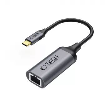 Adaptateur TECH-PROTECT ULTRABOOST USB-C vers Ethernet RJ45 1000 Mbps noir