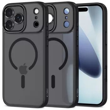 Coque arrière Tech-Protect Magcam MagSafe pour iPhone 17 Pro noir mat