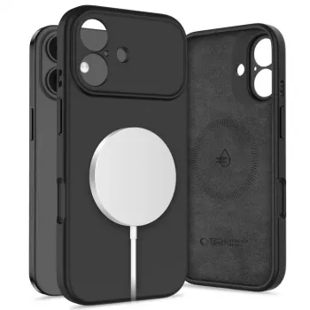 Coque arrière Tech-Protect Silicone MagSafe pour iPhone 17 noire
