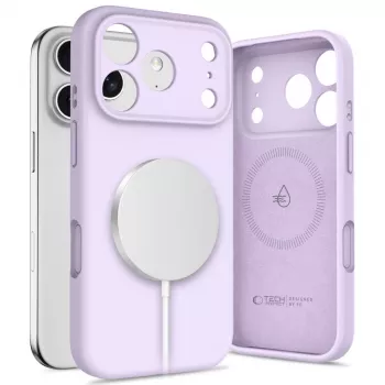 Coque Tech-Protect Silicone MagSafe pour Apple iPhone 17 Pro Max mauve