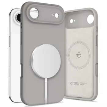 Coque MagSafe en silicone Tech-Protect pour Apple iPhone 17 Air, Stone Grey