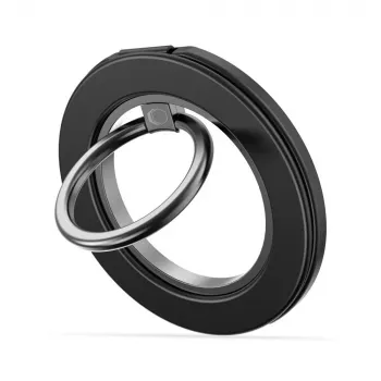 Anneau magnétique MagSafe pour téléphone TECH-PROTECT MMR600 noir satiné