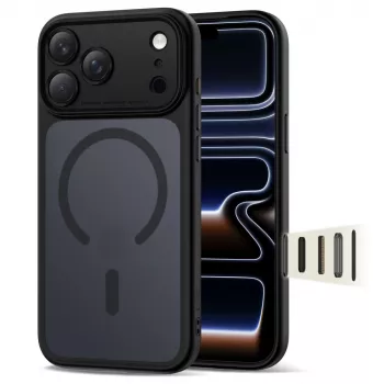 Coque TECH-PROTECT MagPeak MagSafe CC pour iPhone 17 Pro noire mate