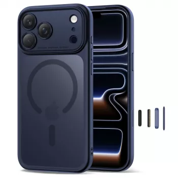 Coque TECH-PROTECT MAGPEAK MAGSAFE CC IPHONE 17 PRO MATTE DEEP BLUE