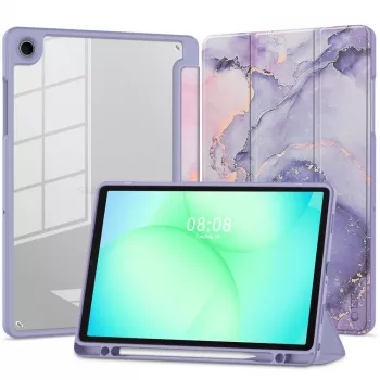 Étui à stylet hybride TECH-PROTECT SC PEN HYBRID GALAXY TAB A9 / A11 8.7 X110 / X115 / X133 / X135 VIOLET MARBRE