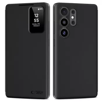 Étui portefeuille Tech-Protect Smart Wallet pour Samsung Galaxy S25 Ultra, noir mat