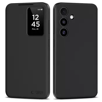 Étui portefeuille Tech-Protect Smart Wallet pour Samsung Galaxy S25+, noir mat
