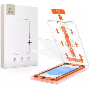 Protection d'écran en verre trempé TECH-PROTECT Quick Set+ lot de 2 pour Samsung Galaxy S24+ Plus / S25+ Plus, transparent