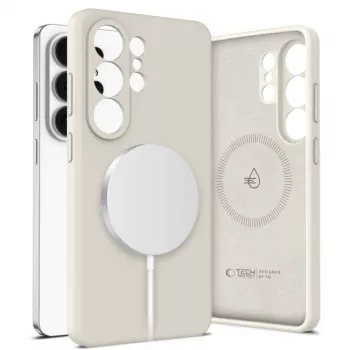 Tech-Protect Silicone Coque MagSafe pour Samsung Galaxy S26 Ultra - Cosmic Latte