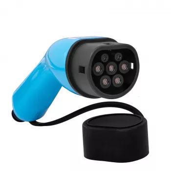 Connecteur de recharge EV type 2 Akyga AK-SC-E17, triphasé, 32 A, femelle, bleu