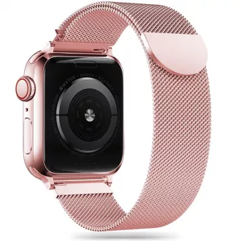 Bracelet Milanese Loop TECH-PROTECT pour Apple Watch 4 / 5 / 6 / 7 / 8 / 9 / SE (38 / 40 / 41 mm) or rose