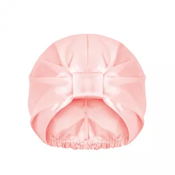 Bonnet en satin GLOV pour cheveux bouclés et coiffés – anti-frisottis, réduction des frottements, rose
