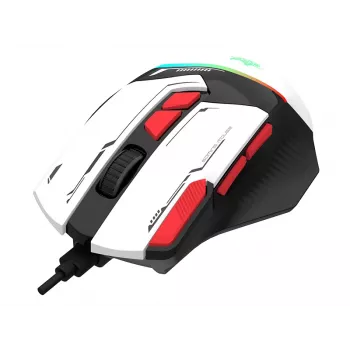 Souris gaming filaire Tracer GameZone Spectra RGB, 7200 DPI, blanche (TRAMYS47840)
