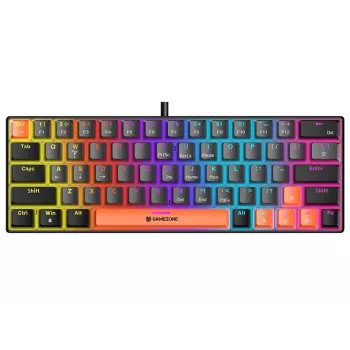 Clavier gaming mécanique filaire Tracer GameZone Raptor 63, format 60%, switches Outemu Blue, rétroéclairage RGB, graphite