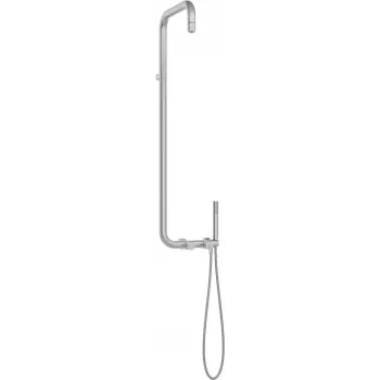 DEANTE douche de pluie avec robinet de douche - colonne de douche thermostatique avec pommeau de pluie 250 mm et douchette 3 fonctions, chrome