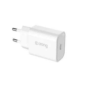 Chargeur de voyage Crong USB-C 20W Power Delivery blanc