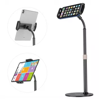 Support de bureau Wozinsky pour tablette et téléphone, noir (WTHBK4)