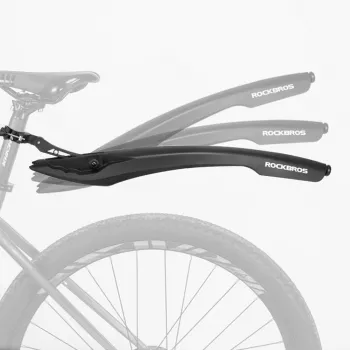 ROCKBROS DNB8001BK Garde-boue arrière de vélo avec éclairage LED rouge - Noir