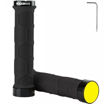 ROCKBROS Poignées de vélo 40720007001 avec réflecteurs - Noir