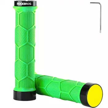 ROCKBROS Poignées de vélo 40720007005 avec éléments réfléchissants - Vert