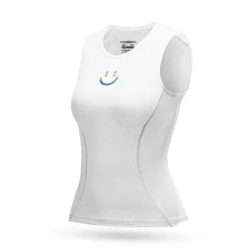 ROCKBROS Sous-couche de cyclisme sans manches à séchage rapide pour femme YDBX001 Blanc XL/XXL