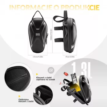ROCKBROS Handlebar Bag 1.3L Black 3011006301