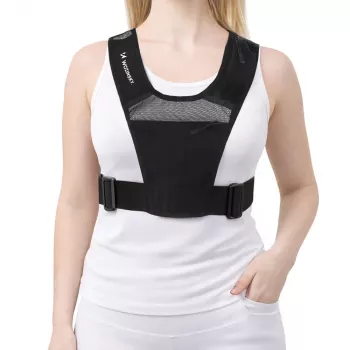 Gilet de course réfléchissant Wozinsky WKDB1 avec poches, noir
