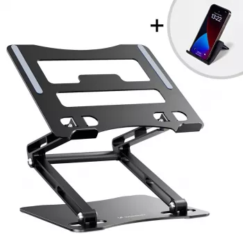 Wozinsky Support d'ordinateur portable noir + support de téléphone