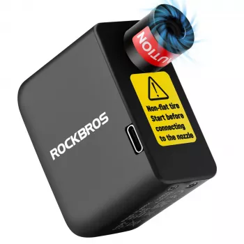 ROCKBROS Mini pompe électrique 42320008001 pour valves Schrader/Presta 100 PSI - Noir